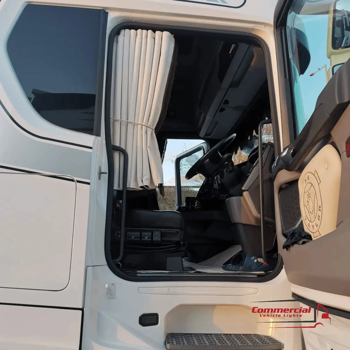 Brown Truck Curtains With Cream Tassel Set Premium Quality Double Lined Universal