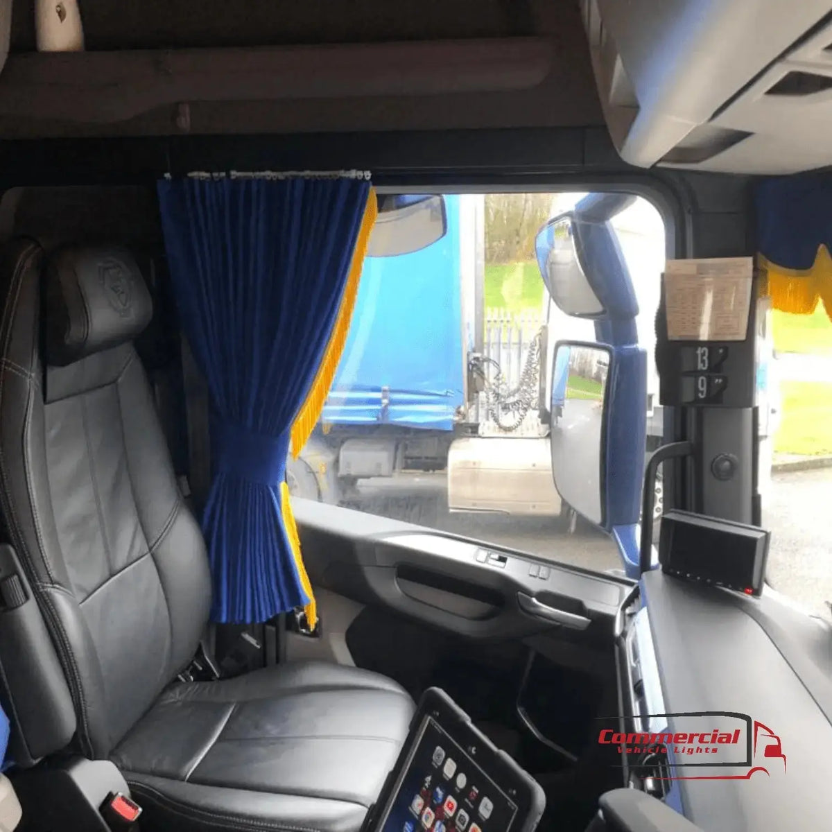 Brown Truck Curtains With White Tassel Set Premium Quality Double Lined Universal