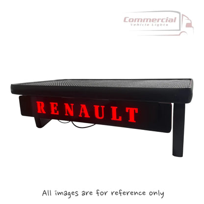 RENAULT MASTER (Vauxhall/Nissan) LED Dash Table with non-slip mat, illuminated logo, remote color options, and easy installation for enhanced van functionality.