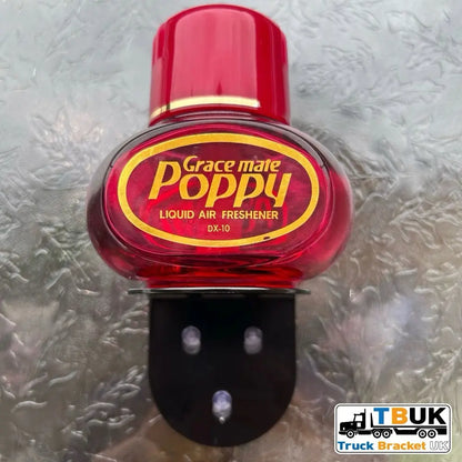 Gloss Black Suction Poppy Air Freshener Windscreen Mount Shelf/Ledge Truck Brackets UK