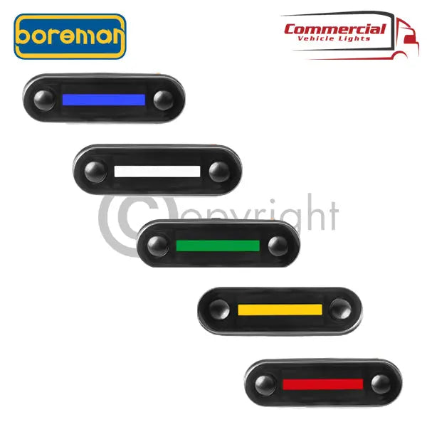 Smoked Flush Fit Marker Light With Neon Effect Boreman