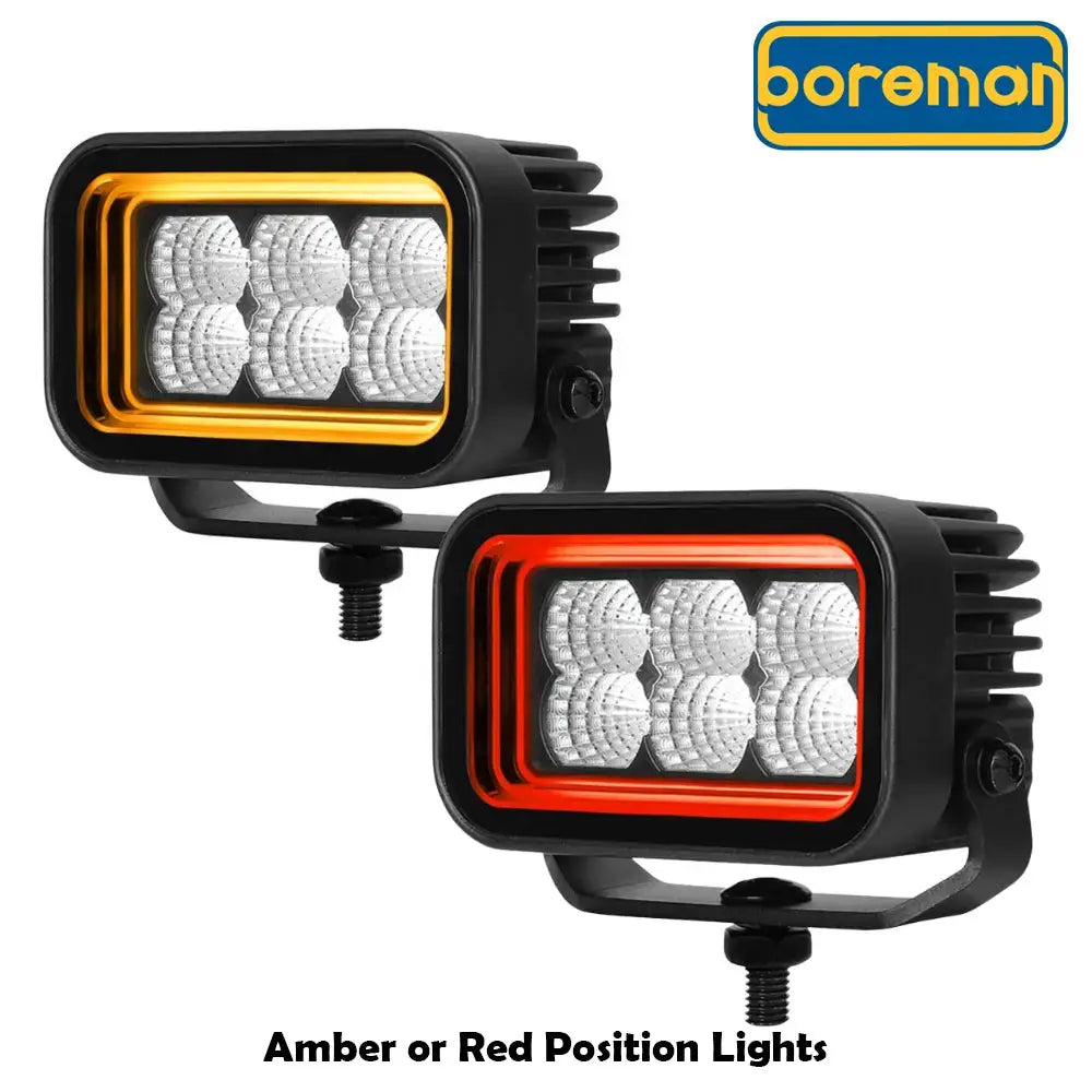 Boreman Work Lamp With 'Tunnel Effect' Position Light 1001-1515 Boreman