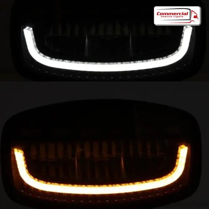 Jumbo LED Driving Spot Light With Dual Colour DRL Light & Amber Warning Strobe Universal