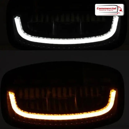 Jumbo LED Driving Spot Light With Dual Colour DRL Light & Amber Warning Strobe Universal