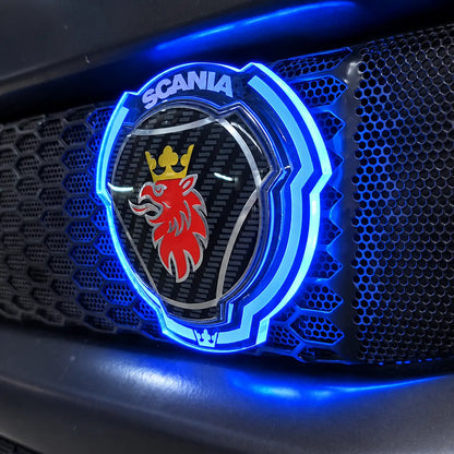 Grille Emblems Carbon Effect Scania Compatible (Pair) Scania