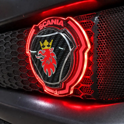 Grille Emblems Carbon Effect Scania Compatible (Pair) Scania