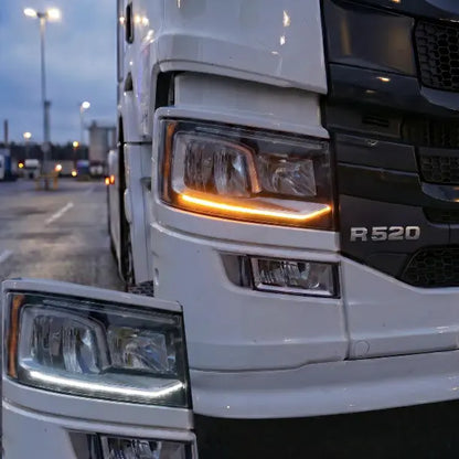 Next-Gen White/Amber DRL Conversion Kit (Fits Scania S/R 16-26)