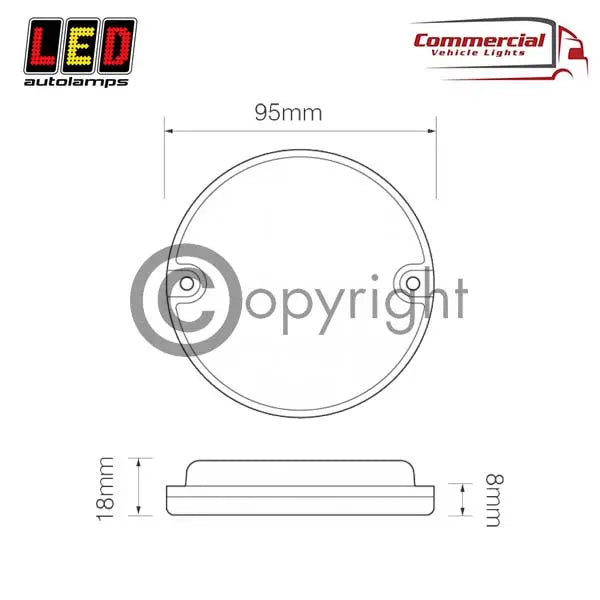 95STIM 12/24 95mm Stop / Tail / Indicator Round Combi Lamp In Your Truck Ltd