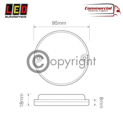 95STIM 12/24 95mm Stop / Tail / Indicator Round Combi Lamp In Your Truck Ltd