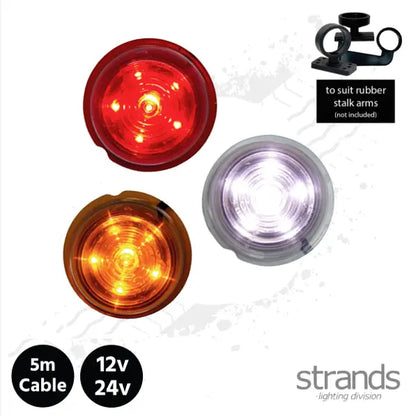 Strands Viking Outline Marker Lights / 6 LED With Coloured Lens STRANDS