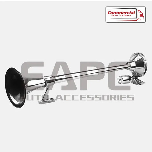 Horn-Tech 25 Inch (63cm) Trumpet Air Horn, Chrome, 120dB Horn-Tech
