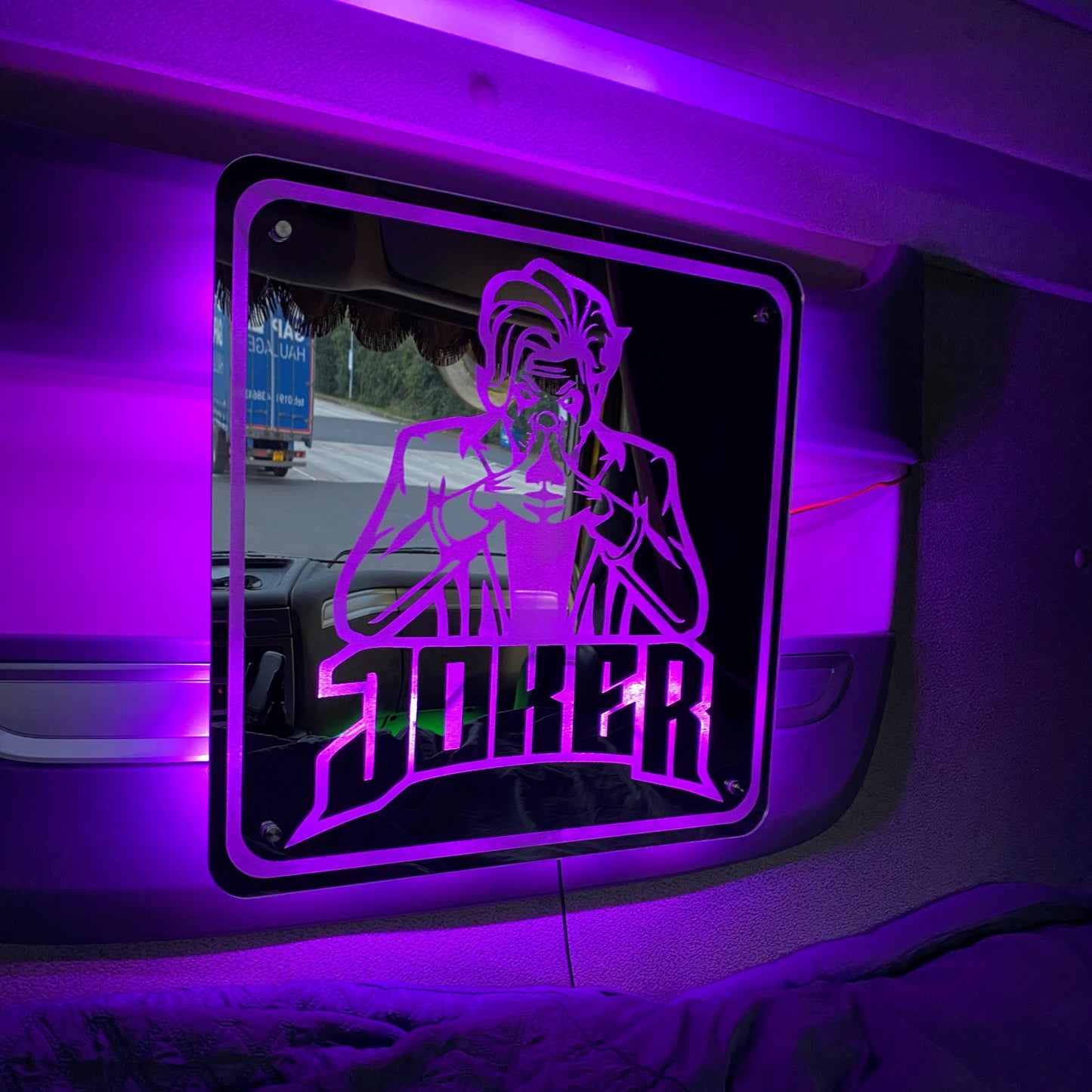 Custom Mirror / Clear Plexi Sign Truck / Van Lightboard