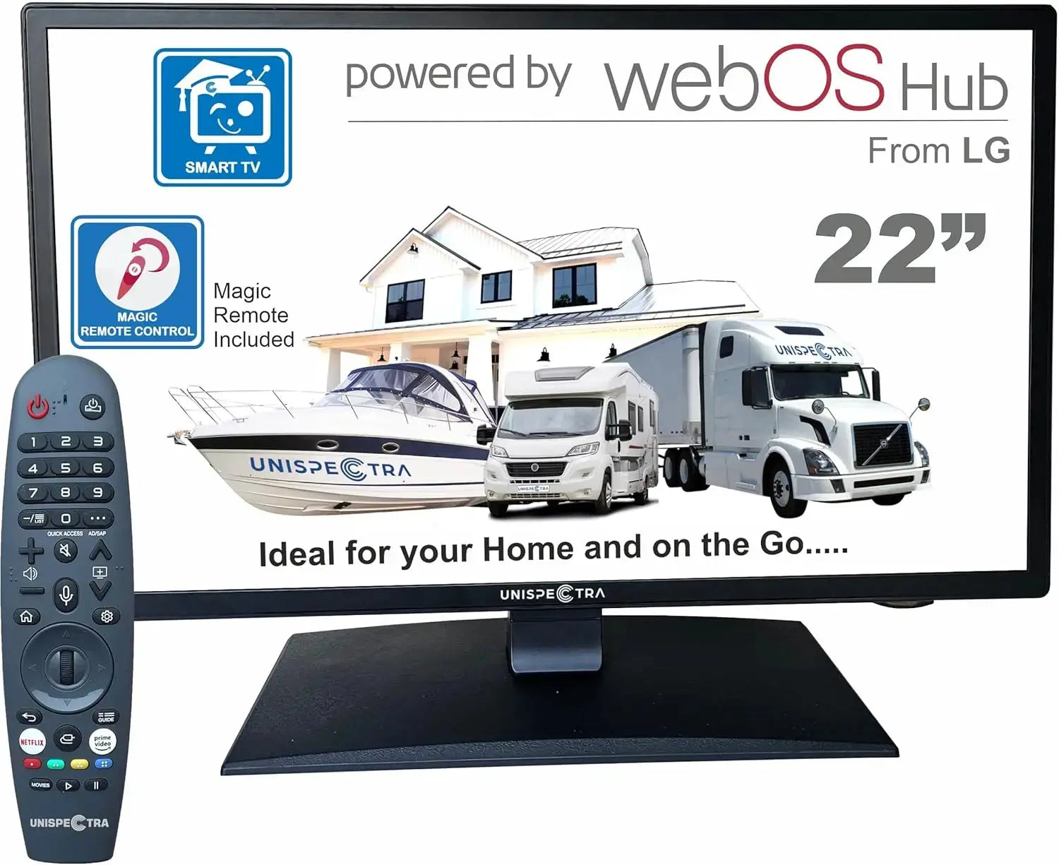 22" Unispectra® Smart TV (webOS) 12/24 Volt Universal