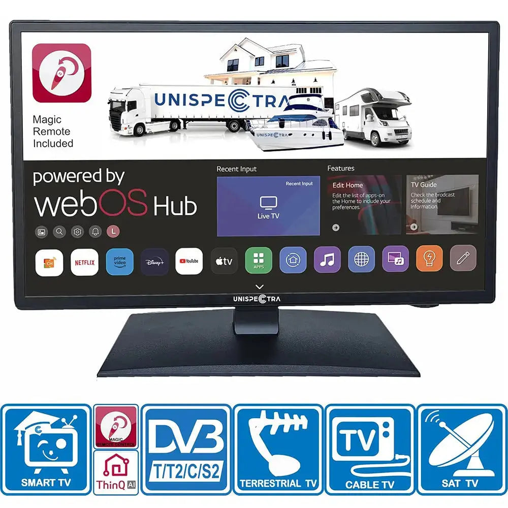 22" Unispectra® Smart TV (webOS) 12/24 Volt Universal