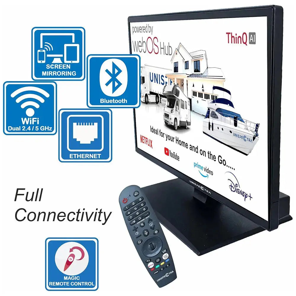 22" Unispectra® Smart TV (webOS) 12/24 Volt Universal