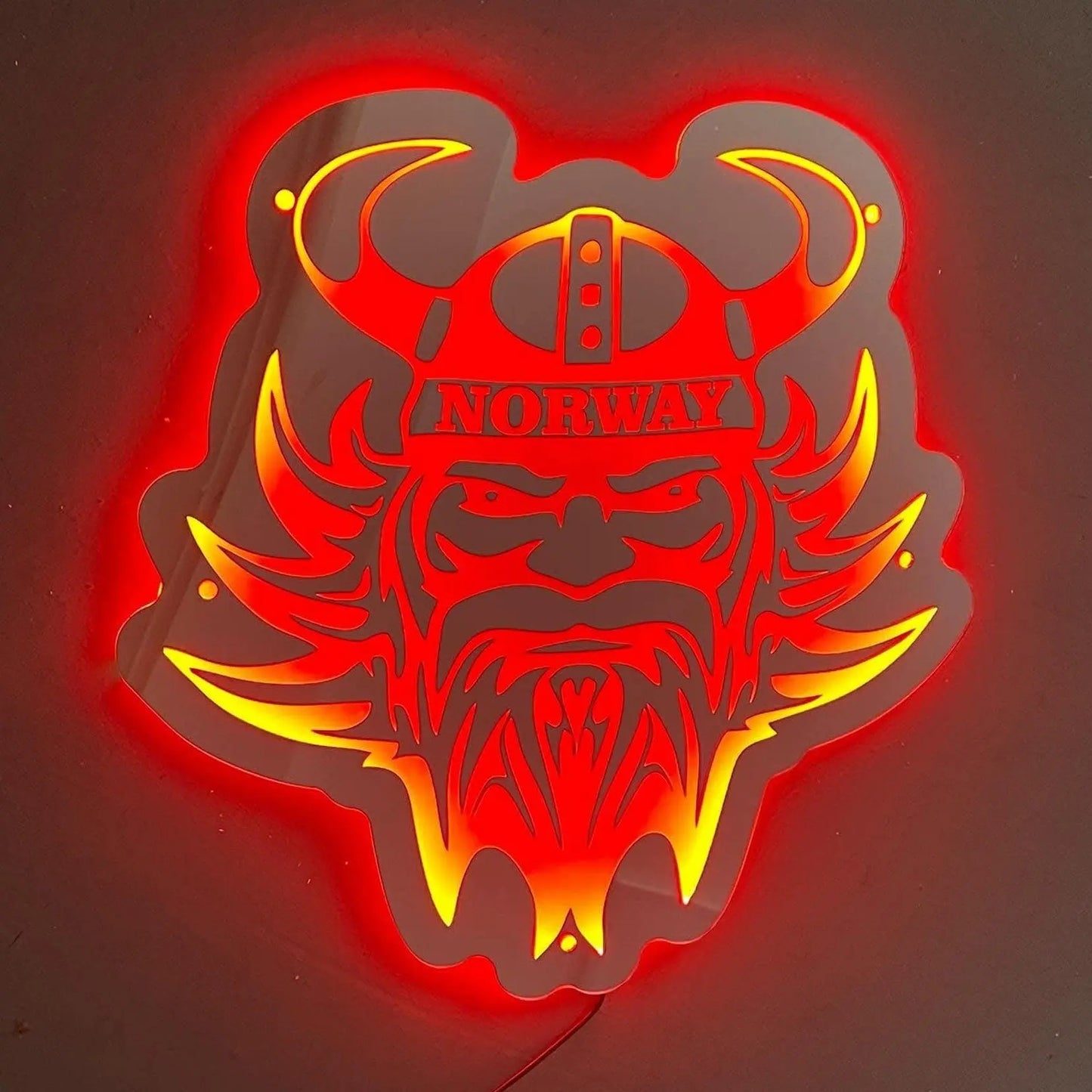 Viking Head LED Truck Mirror / Light Board 50cm
