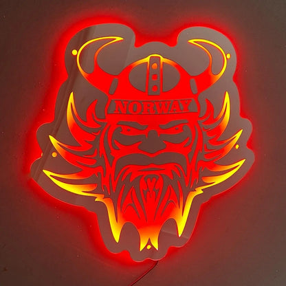 Viking Head LED Truck Mirror / Light Board 50cm