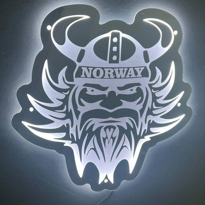Viking Head LED Truck Mirror / Light Board 50cm