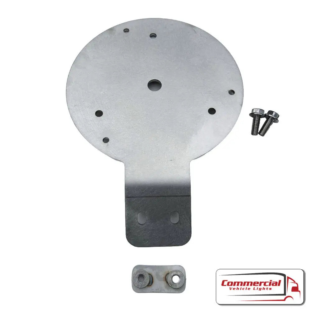Volvo FH/Aero Genuine Light Bar Beacon Mounts kit with steel bracket, metal spacer, and two hex-flange bolts for secure, professional beacon light installation.