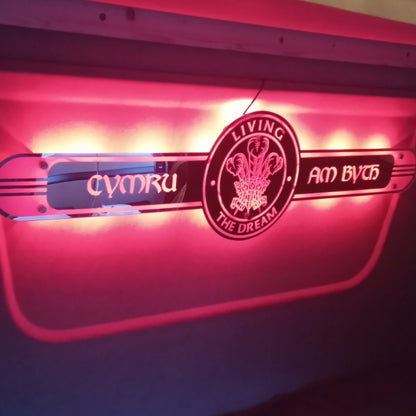 Custom Mirror / Clear Plexi Sign Truck / Van Lightboard