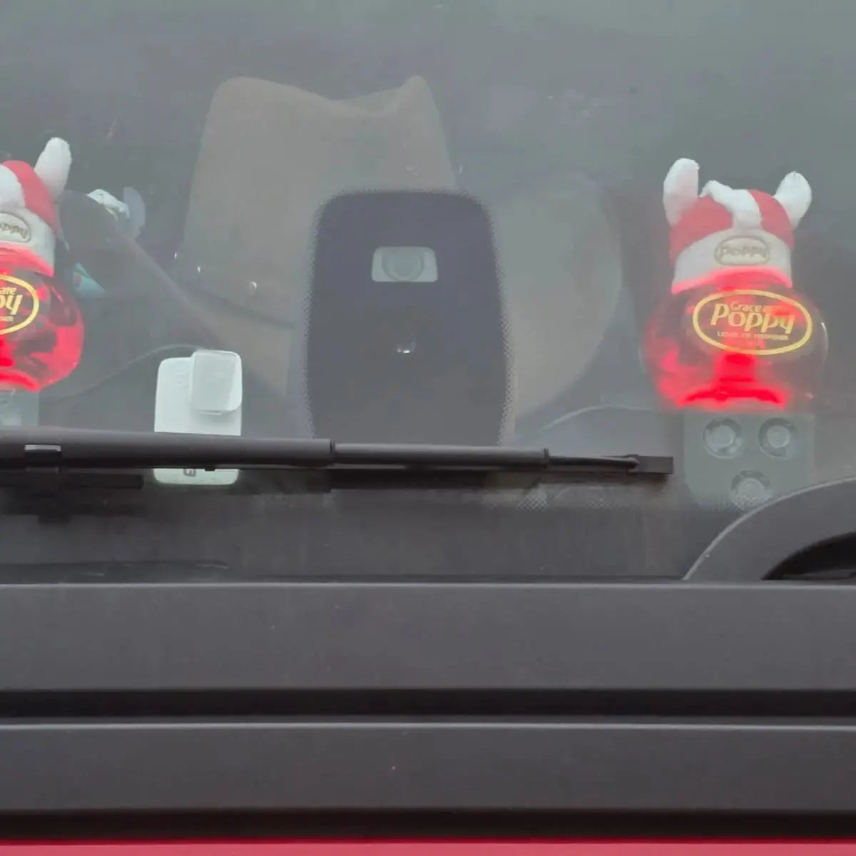 Premium Gloss Black Poppy Air Freshener Window Holder/Shelf Truck Brackets UK