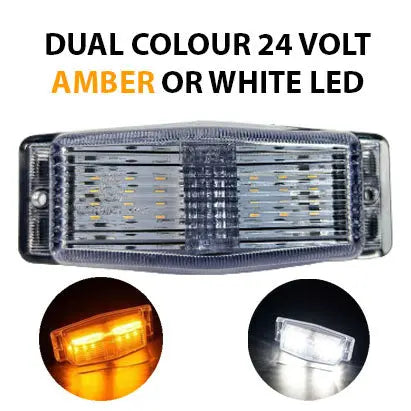 Clear LED Dual Double Burner (24V White/Amber) Universal