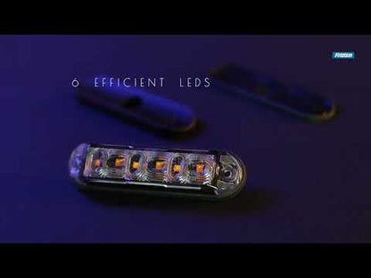 Fristom Amber LED Strobe Light (Dual Mounting Flat/Curved)