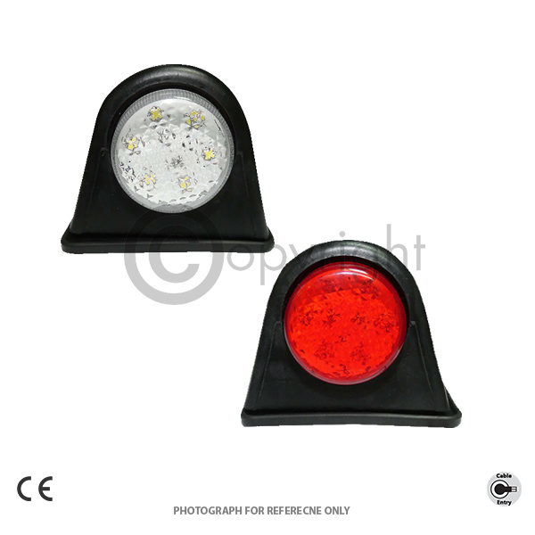 RED AND WHITE SIDE MARKER LIGHT