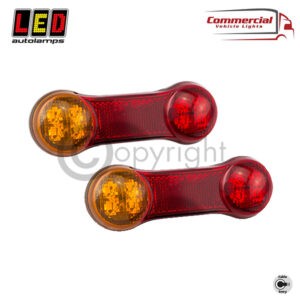 DogBone Stop / Tail / Indicator / Reverse Compact Combination Lamp x 2