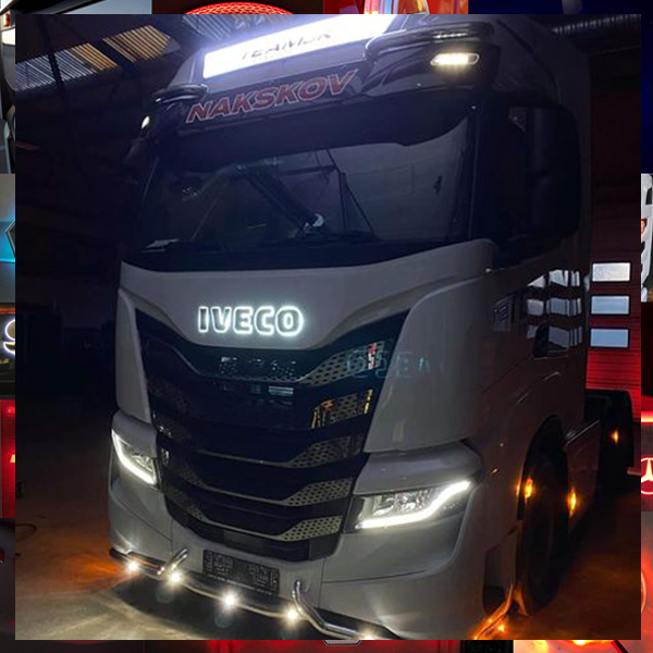 IVECO GRILLE BADGE STAINLESS STEEL LED BACK-LIT