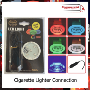 Gracemate Poppy Air Freshener LED RGB 7 Colour change Light (Cigarette Connection)