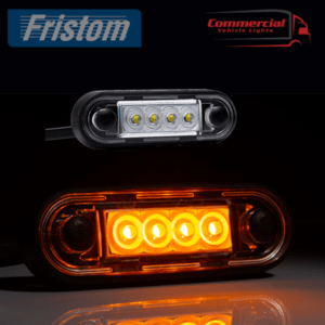 Amber LED Marker Light Flat/Curved Fit Rubber Gasket FT-073