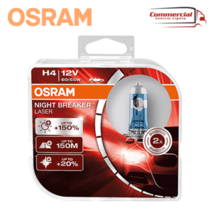 Osram Night Breaker Laser H4 +150 Halogen Bulb